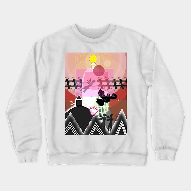 Black bird Crewneck Sweatshirt by momomoma